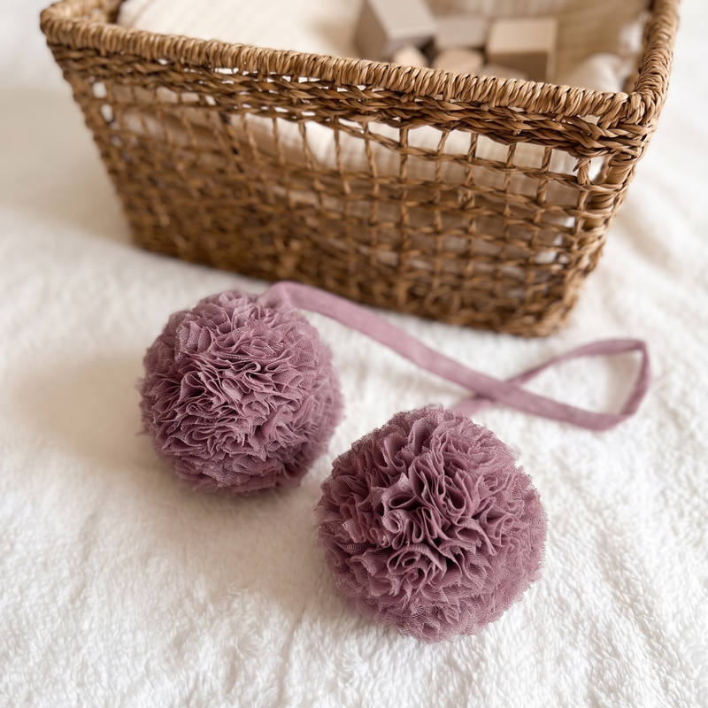Awwlie's Twin Pompom - Mauve