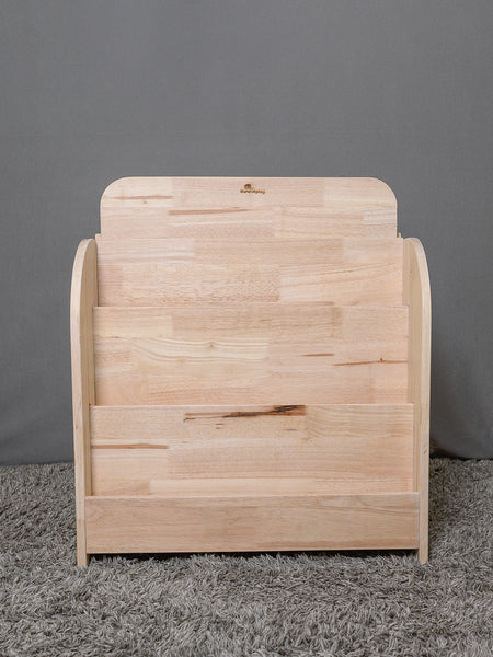 Awwlie's book shelf | Compact Wooden Bookshelf with Pull-Out Reading Bench