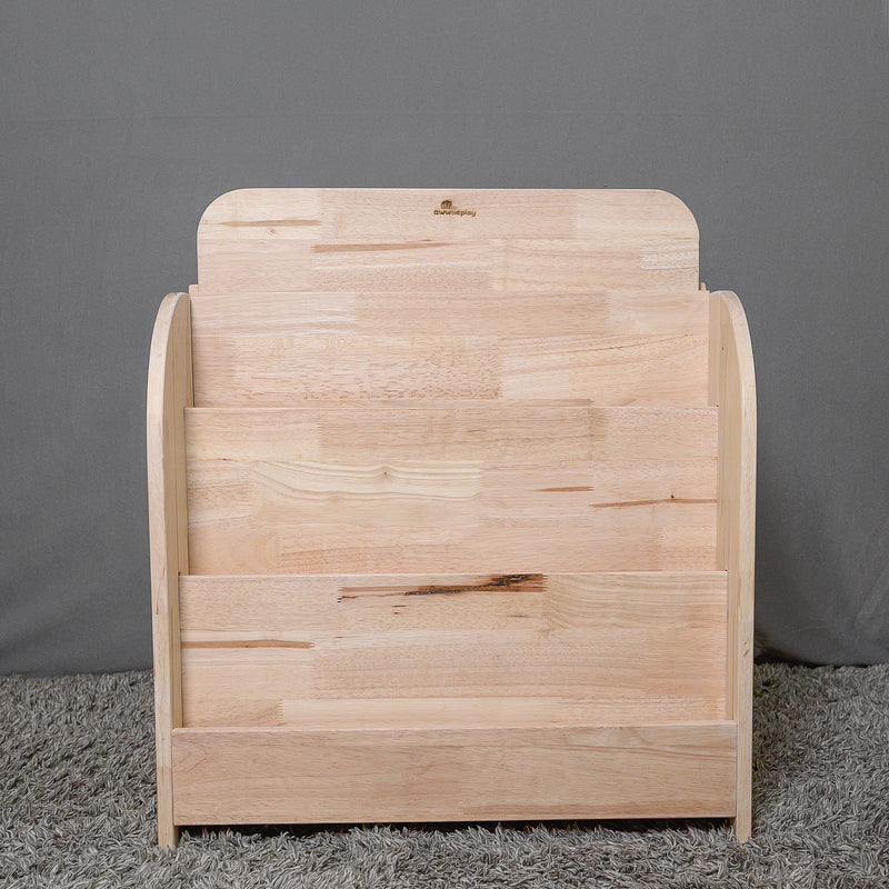 Awwlie's book shelf | Compact Wooden Bookshelf with Pull-Out Reading Bench