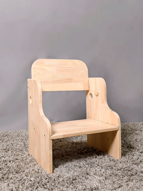 Awwlie's 2-in-1 Wooden Step Stool & Toddler Chair