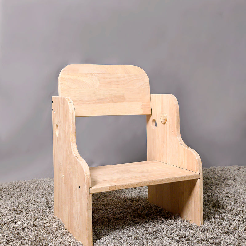 Awwlie's 2-in-1 Wooden Step Stool & Toddler Chair