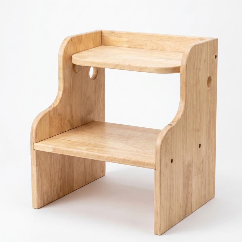 Awwlie's 2-in-1 Wooden Step Stool & Toddler Chair