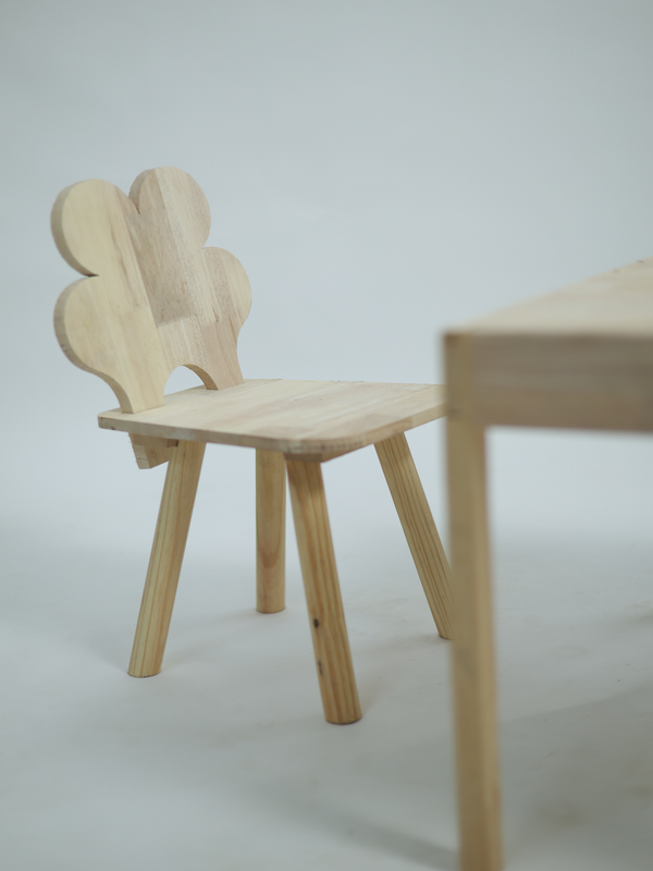 Kids Wooden Activity Table and Chair Set with Built-in Storage | Natural Wood Toddler Desk | Art & Play Station for Children