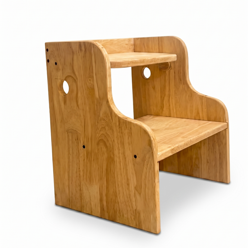 Awwlie's 2-in-1 Wooden Step Stool & Toddler Chair